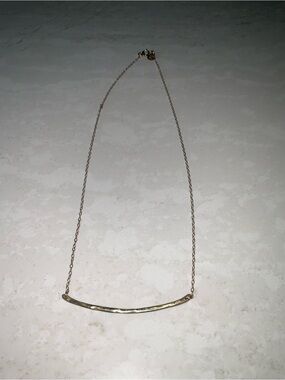 Gorjana Curved Gold Bar Necklace